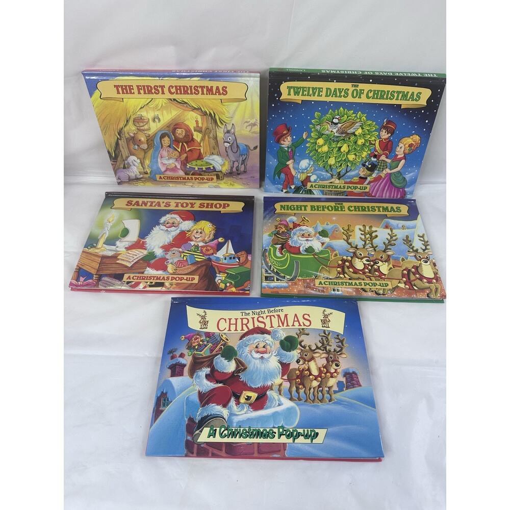 Christmas Pop-up Book Lot Landoll's Night Before Toy Shop First Christmas